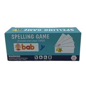 Spelling Game 28 Double Sided Paper Cards Educational Toy for Kids
